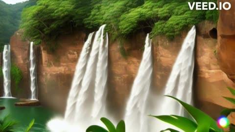 A video of artificial intelligence of waterfalls