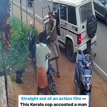 This Kerala policeman’s bravery went viral on the internet as he subdued a man wielding a machete