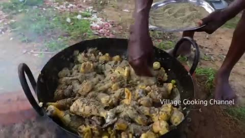 Pepper Chicken | Cooking and Eating | Village Style Chettinad pepper chicken Recipe indian village
