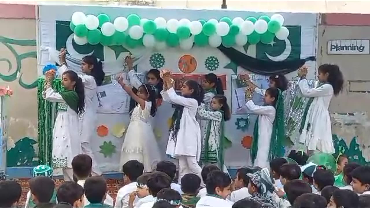 Abeera celebrating independence Day Pakistan