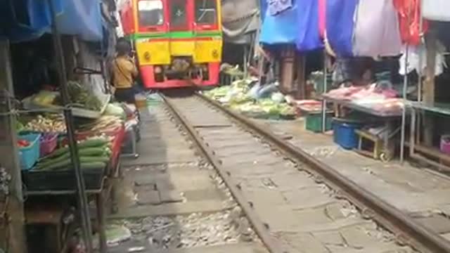 Watch this train pass through the Market