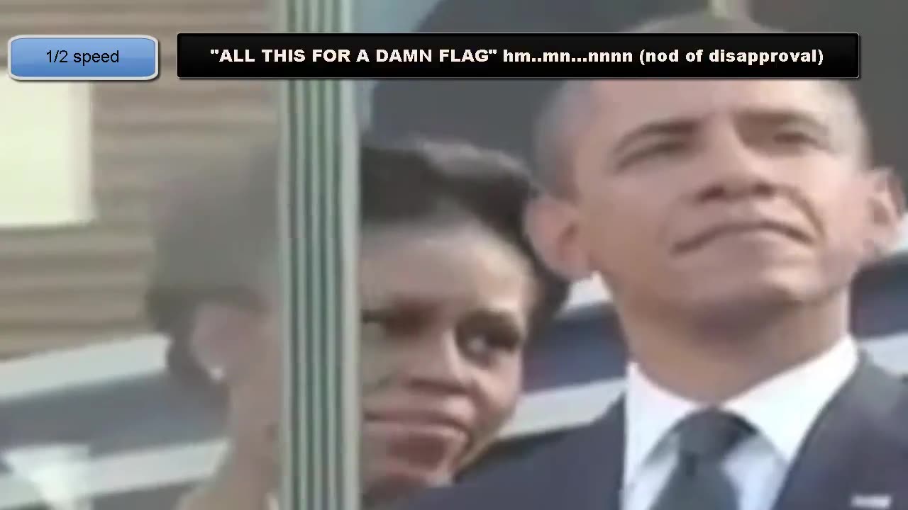 Michelle Obama "all this over a damn flag"