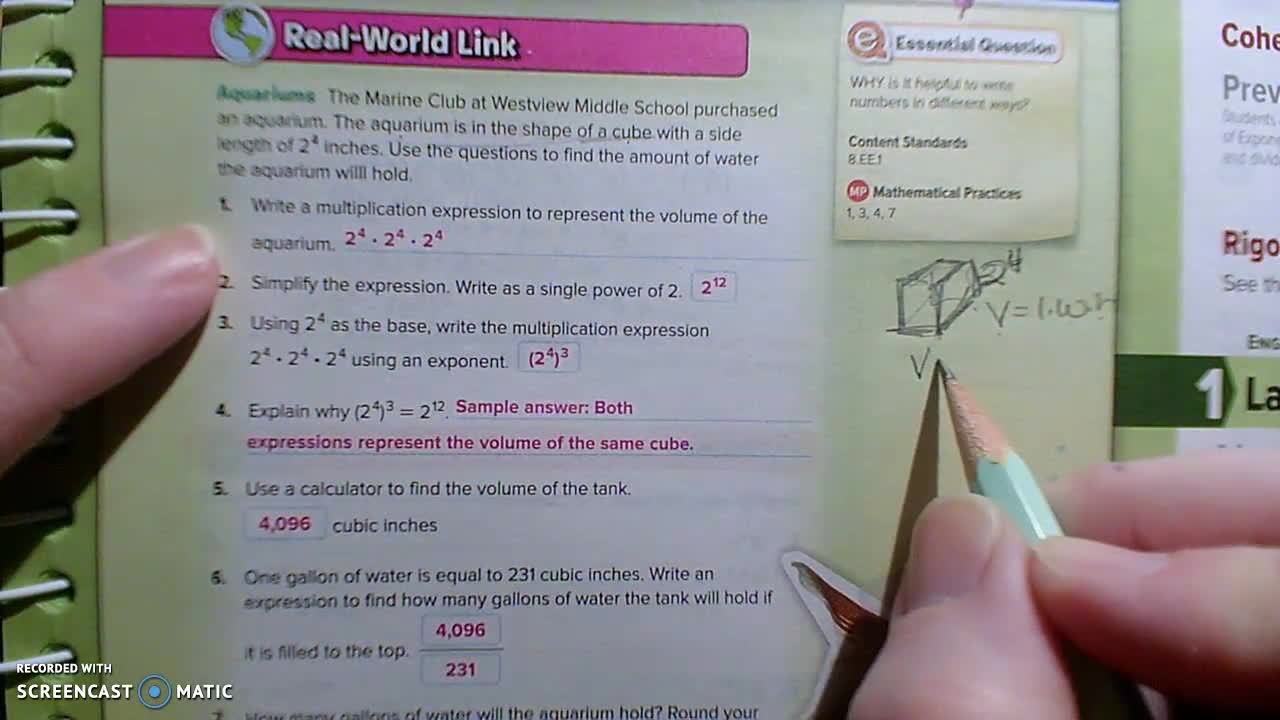 Gr 8 - Ch 1 - Lesson 4 - Powers of Monomials