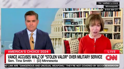 #TamponTim surrogate Tina Smith says JD Vance never served in the military...