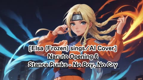 [Elsa (Frozen) sings/AI Cover] Naruto Opening 6 Stance Punks - No Boy, No Cry