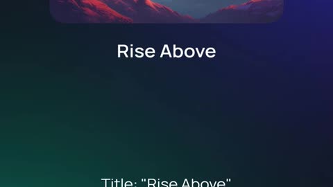 [Rise Above]- A Song of Redemption and Unity"