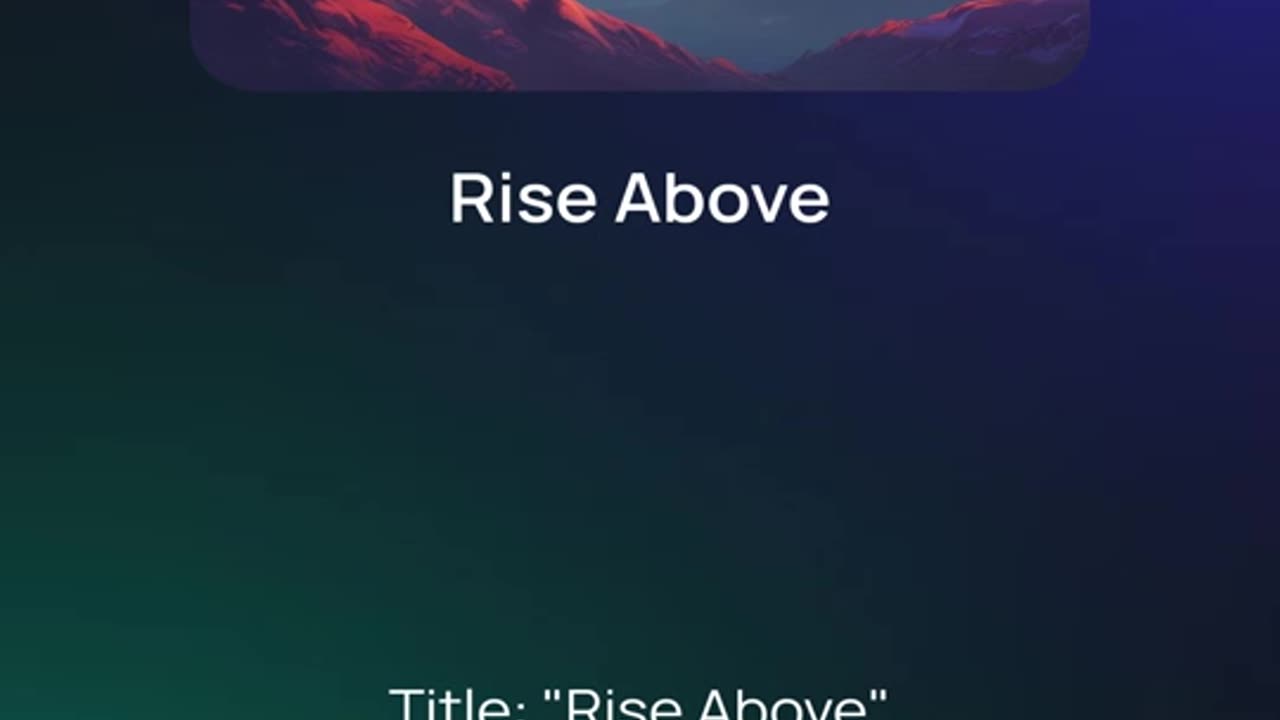 [Rise Above]- A Song of Redemption and Unity"