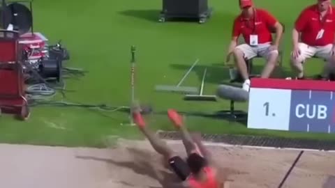He farted before he jumped.