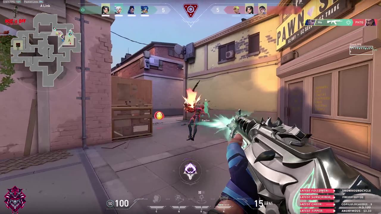 Killingspree like a plastic player in Valorant