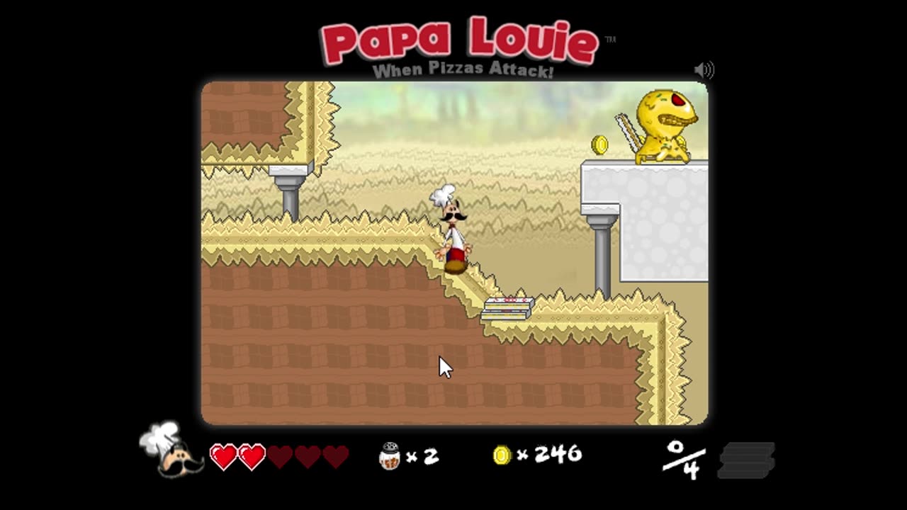 0221-Jugando: papa louie, nivel 3, (minijuego)