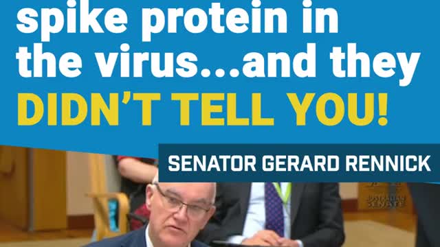 GERARD RENNICK: Spike Proteins in the Shot NOT the Same as in the "Virus" & They Didn't Tell You!