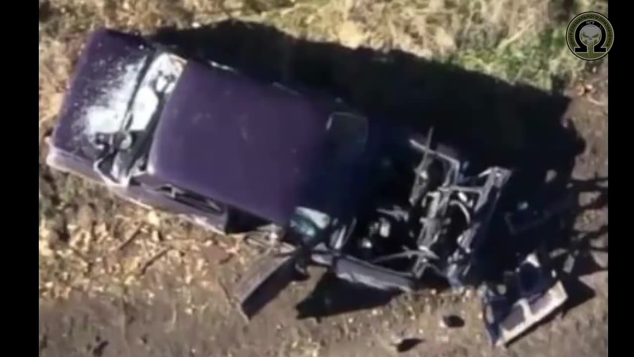 Destruction of an enemy car by special forces of the 1st detachment of the Omega