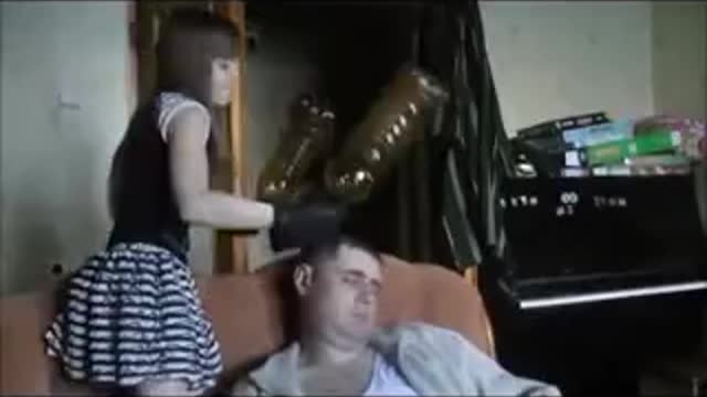 Little Girl vs Drunk Sleeping Dad