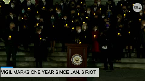 VIGIL MARKS ONE YEAR SINCE JAN 6 . RIOT