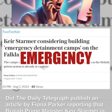 Fact Check: Telegraph Did NOT Publish Article About Starmer 'Detainment Camps' On Falkland Islands