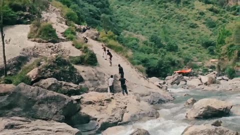 At The Umbrella Waterfall Pakistan