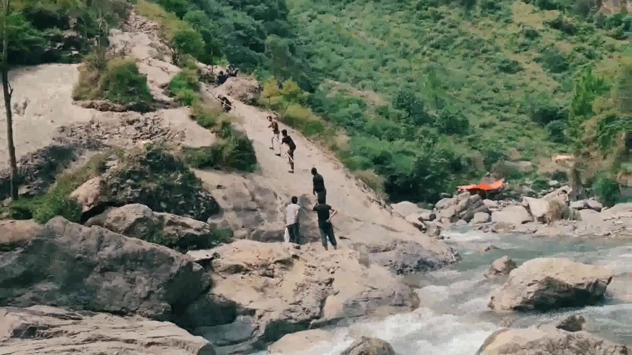 At The Umbrella Waterfall Pakistan