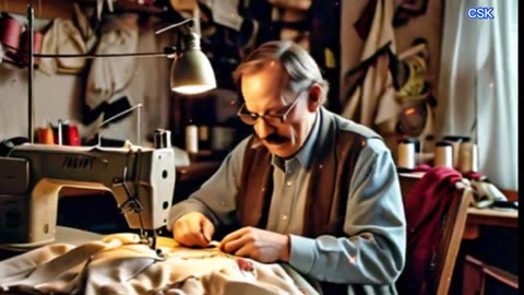 The magical princess dress.the tailor and as little girl cartoon story.