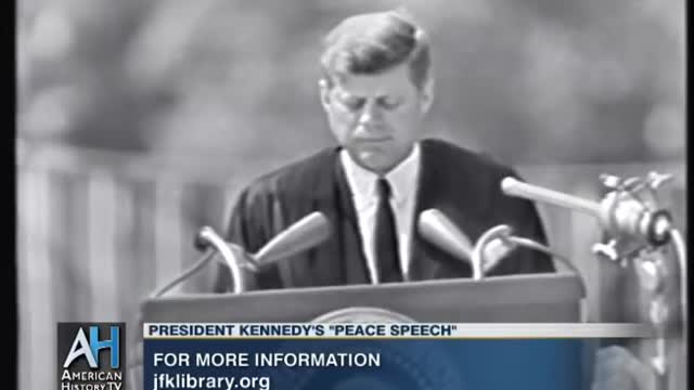 PRESIDENT JOHN F. KENNEDY -- Historic Speech at American University