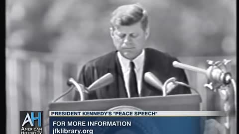 PRESIDENT JOHN F. KENNEDY -- Historic Speech at American University