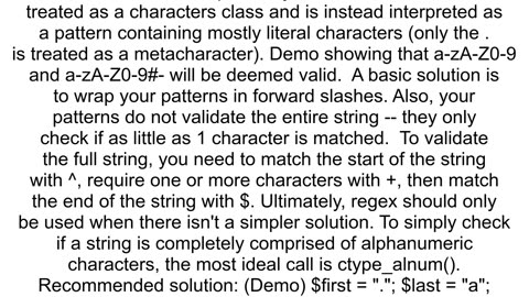 Regex without pattern delimiters doesn39t emit Warning with preg_match