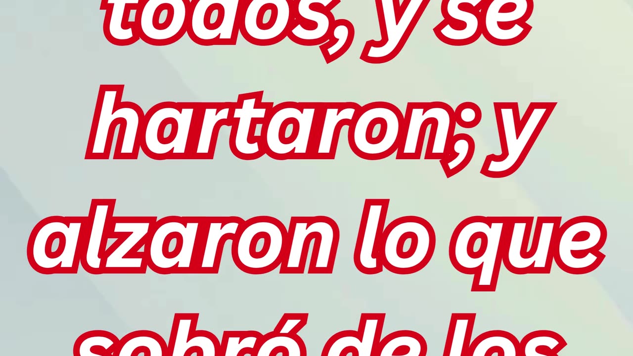 "La Abundancia en el Milagro de los Panes y los Peces" Mateo 14:20.#shortvideo #short #youtube #yt