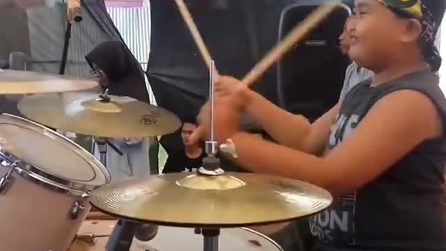 little boy drummer