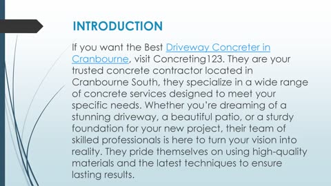 Best Driveway Concreter in Cranbourne