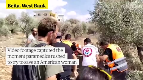 Footage shows moments after American woman fatally shot in the West Bank