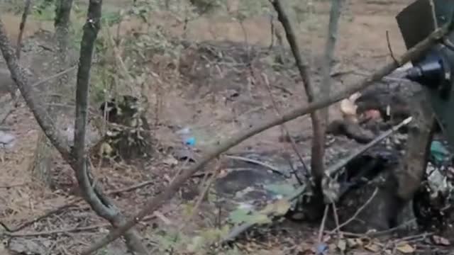 Ukranian Husky APU Armored vehicle Destroyed