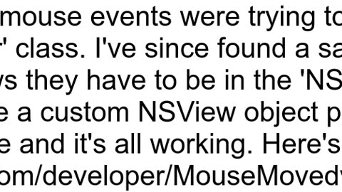 Mac OSX Dev Custom ViewController not receiving Mouse Events