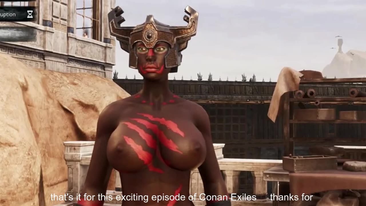 Conan Exiles farming the streets of Sepermeru Busty Boobs Breast Expansion huge tits milkers