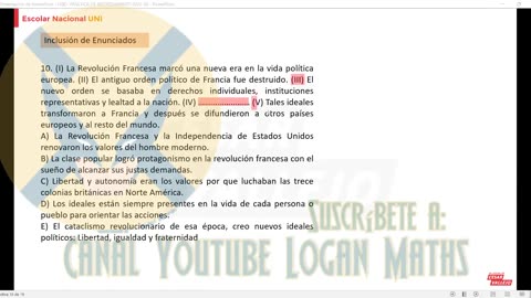 ESCOLAR NACIONAL UNI | Semana 10 | Habilidad Verbal | Álgebra