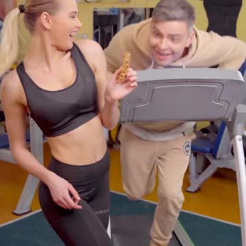 Watch this amazing scene with me and don't laugh at exercise and eating