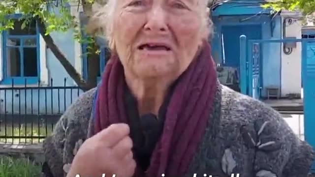 Donbass babushka tells about Ukranian Azov Nazi treatment and about Russian Army