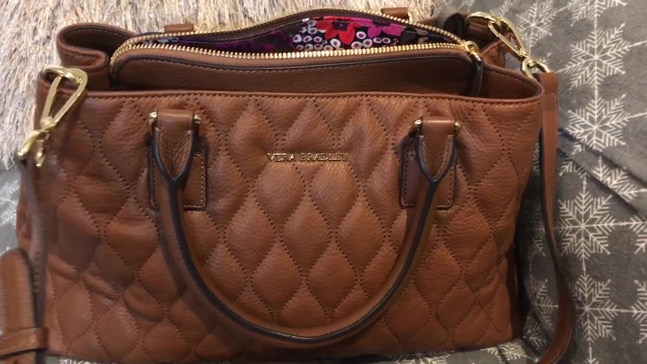 Vera Bradley Quilted Emma Satchel Review & Sophie Wristlet & a quick What's in my bag