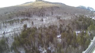 Drone Flight: Indian Head Resort. Franconia Notch New Hampshire