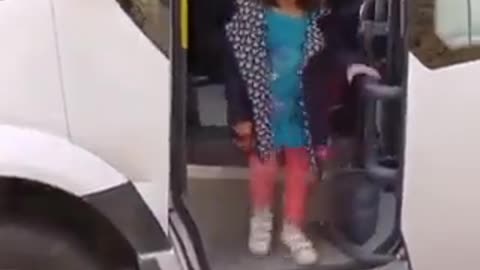 Doggo fetches his bestfriends bag after she got out of the bus!