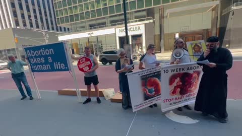 Manhattan: Fr. Zosimas (Krampis) leads prayer service to end abortion (July 2022)