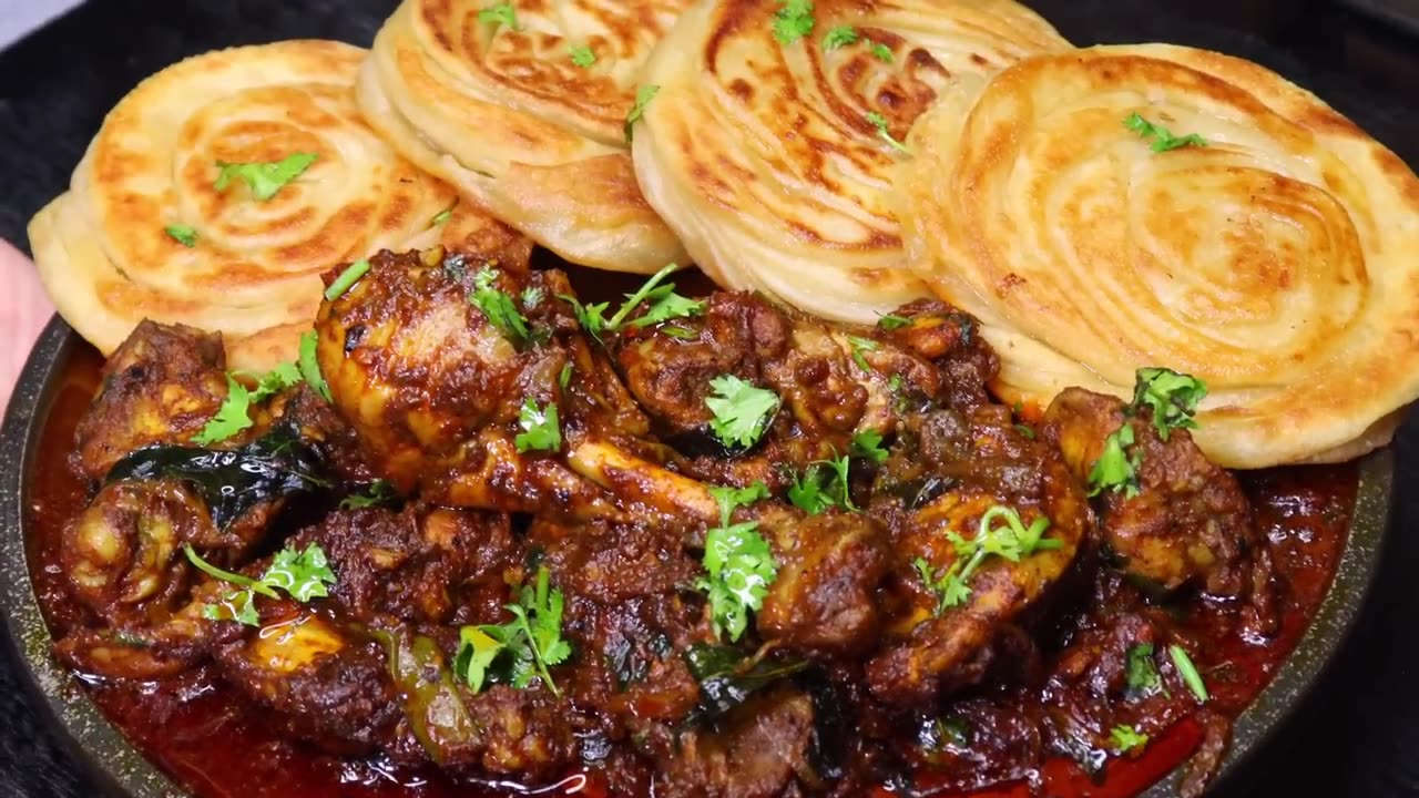 Sunday Brunch Menu - Chicken Sukka with Bun Paratha | The Signature Dish Of Kerala