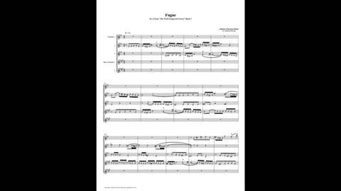 J.S. Bach - Well-Tempered Clavier: Part 1 - Fugue 06 (Clarinet Quintet)