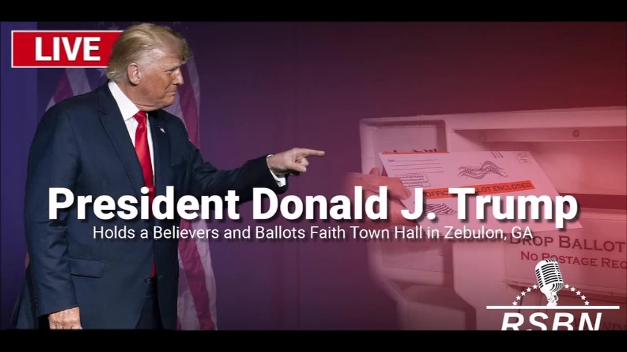 Trump Holds a Believers and Ballots Faith Town Hall in Zebulon, GA - 10/23/24