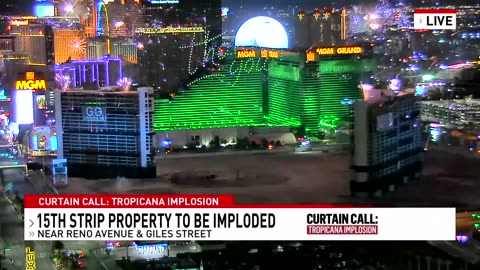 #LasVegas says goodbye to the iconic Tropicana Casino with a drone and light show...