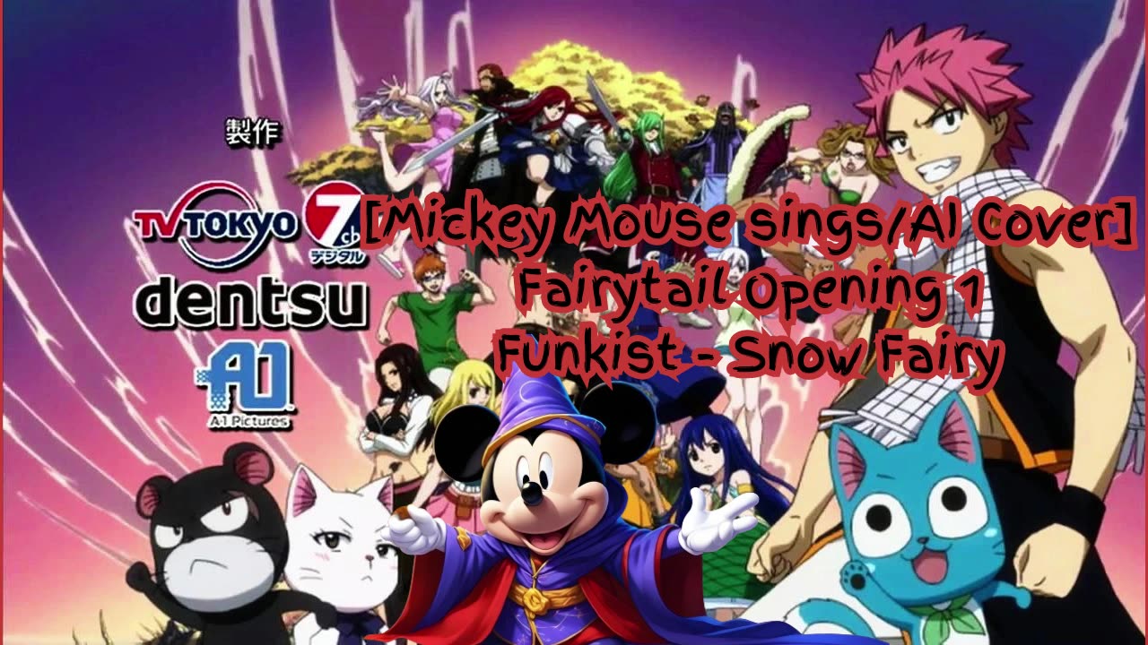 [Mickey Mouse South Park sings/AI Cover] Fairy tail Opening 1 Funkist - Snow Fairy