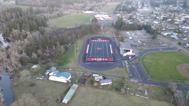 Flying Tenino WA during a winter sunset POV Mavic Air 2