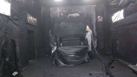 Line-X Bedliner Being Applied