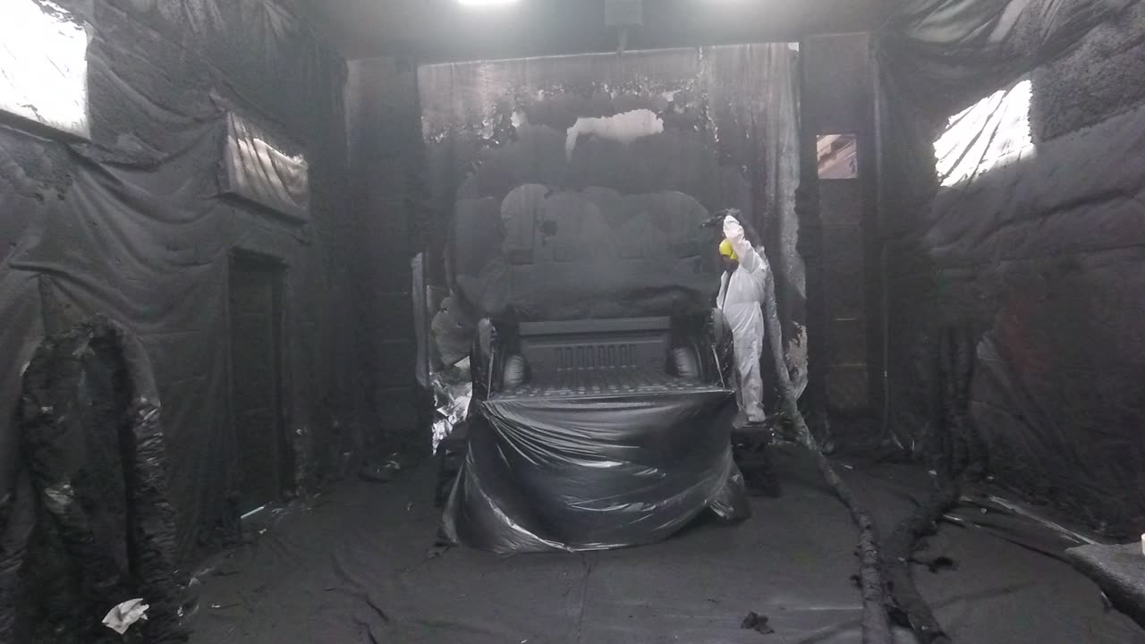 Line-X Bedliner Being Applied
