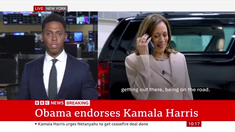 Barack Obama endorses Kamala Harris for US president | BBC News