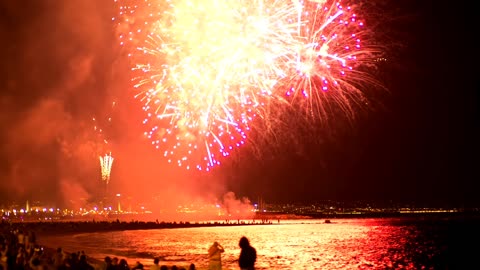 Firework At Beach