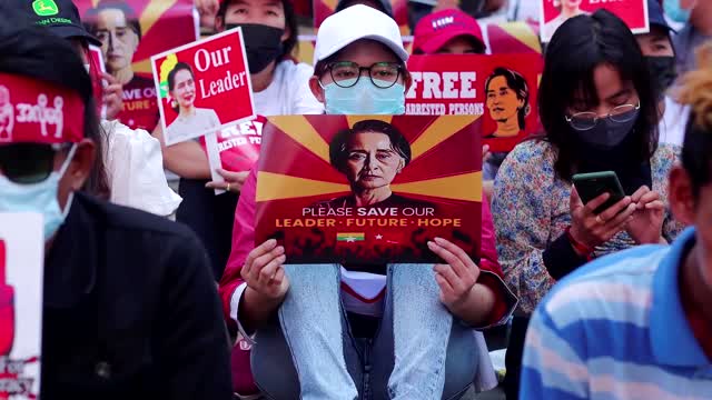 Thousands protests after Myanmar night of fear